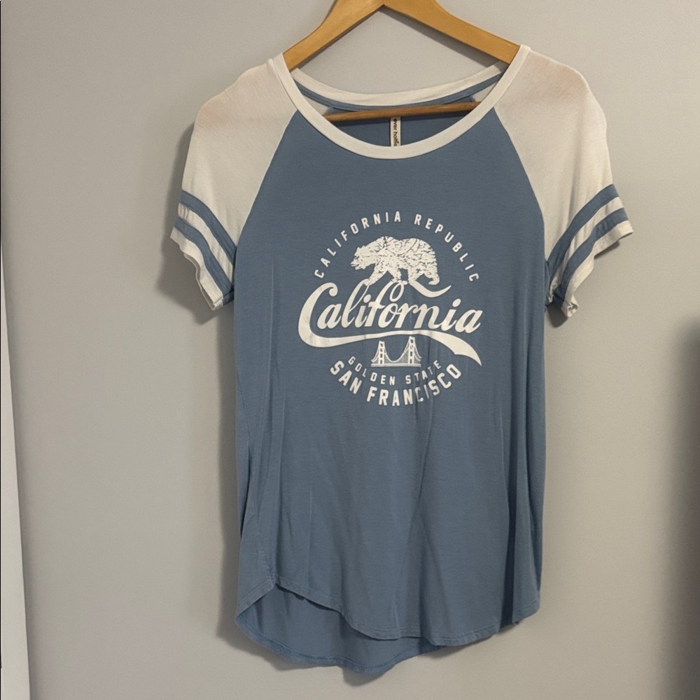 ever hottie California Republic Blue and White Women's Top